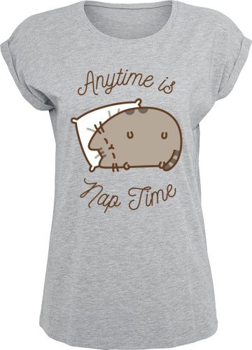 Pusheen Anytime Is Nap Time Dámské tričko prošedivelá