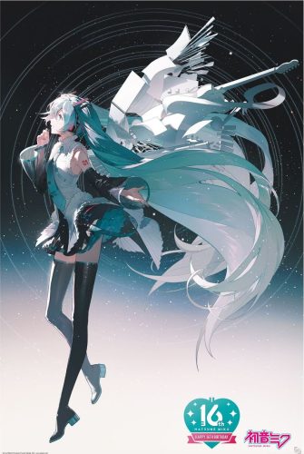 Hatsune Miku Happy Birthday plakát vícebarevný