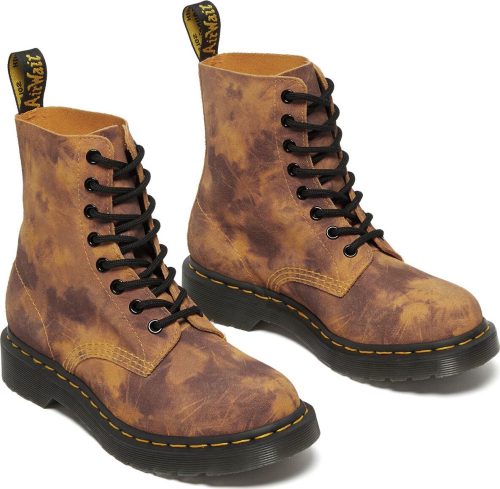 Dr. Martens 1460 Pascal Burnt Orange Grunge Tie Dye boty oranžová