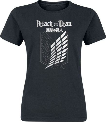 Attack On Titan Outlined Scout Crest Dámské tričko černá