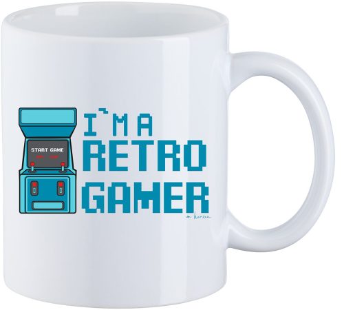 Sprüche Retro Gamer Hrnek bílá