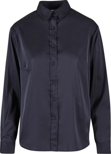 Urban Classics Ladies Satin Shirt Dámská halenka černá