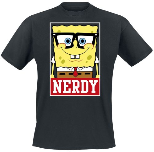 SpongeBob SquarePants Nerdy Tričko černá