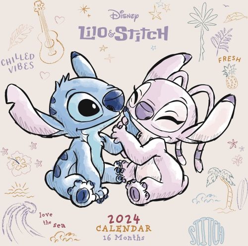 Lilo & Stitch Kalendář na zeď 2024 Nástenný kalendář vícebarevný