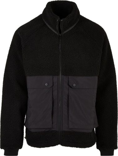 Urban Classics Short Raglan Sherpa Jacket Bunda černá