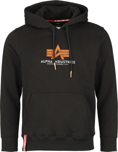 Alpha Industries Basic mikina s gumovým potiskem Mikina s kapucí černá