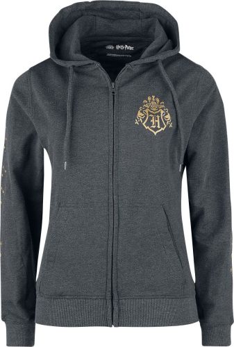 Harry Potter Hogwarts Home Dámská mikina s kapucí na zip charcoal