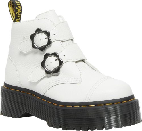 Dr. Martens Devon FLWR - White Milled Nappa boty bílá