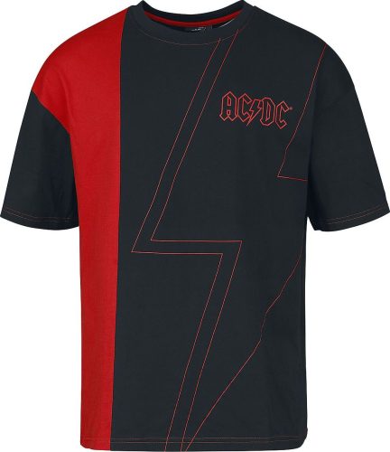 AC/DC EMP Signature Collection - Oversize Tričko cerná/cervená