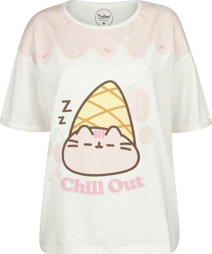 Pusheen Chill Out Dámské tričko bílá/ružová