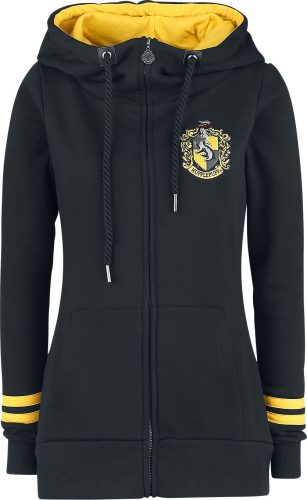 Harry Potter Hufflepuff Dámská mikina s kapucí na zip černá