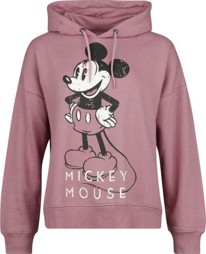 Mickey & Minnie Mouse Mickey Mouse Dámská mikina s kapucí starorůžová