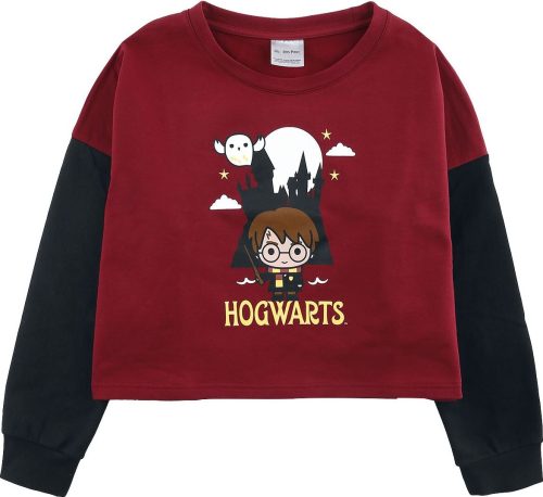 Harry Potter Kids - Chibi Hogwarts detská mikina cervená/cerná