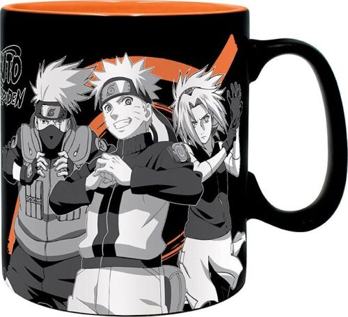 Naruto Shippuden - Group black & white Hrnek vícebarevný