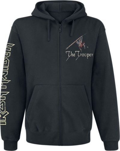 Iron Maiden The Trooper Flag Mikina s kapucí na zip černá