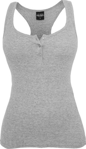 Urban Classics Ladies Button Tanktop Dámský top šedá