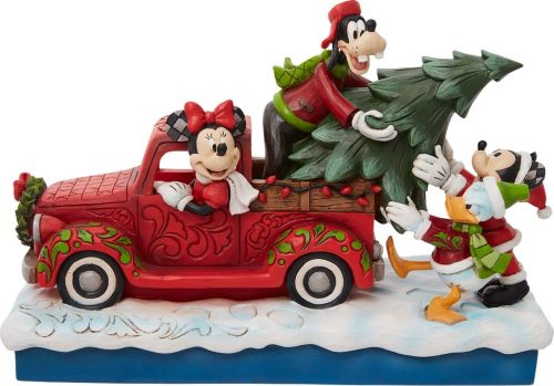 Mickey & Minnie Mouse Micky und Freunde - Weihnachtsbaum im roten Pick-Up Socha standard