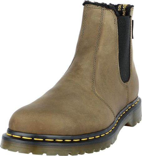 Dr. Martens 2976 - Dms Olive Archive Pull Up & Black Borg Fleece boty olivová