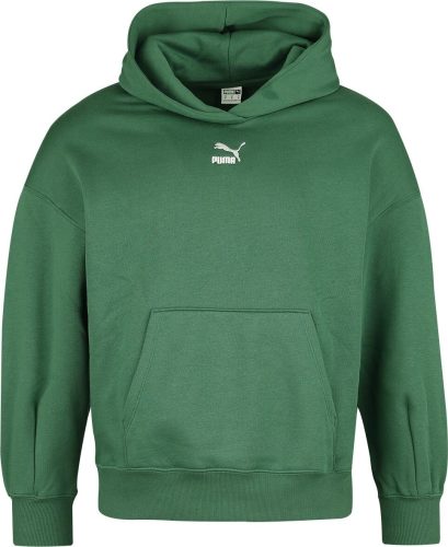 Puma Oversized mikina CLASSICS FL Dámská mikina s kapucí zelená