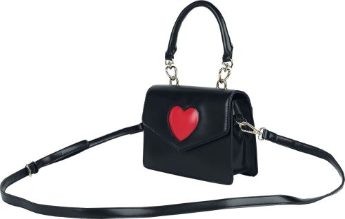 Voodoo Vixen Crossbody taška Heart flap Kabelka cerná/cervená