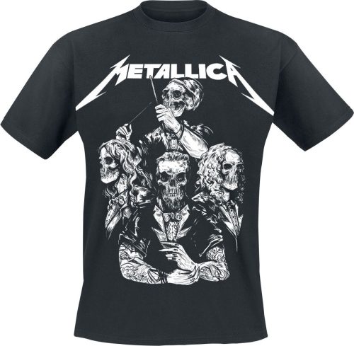 Metallica S&M2 Skull Tux Tričko černá