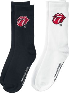 The Rolling Stones Logo-Socken - 2er Pack Ponožky cerná/bílá