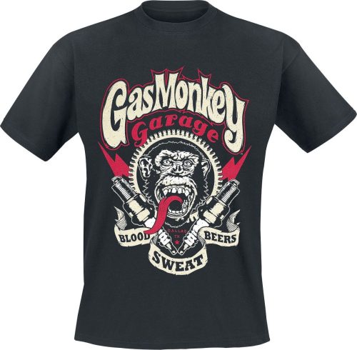 Gas Monkey Garage Spark plug Tričko černá