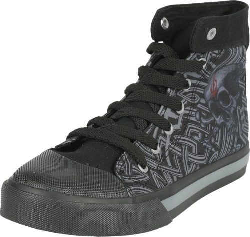 Black Premium by EMP Sneaker with Skull Print tenisky černá