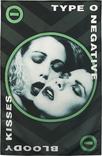 Type O Negative Bloody Kisses Textilní plakát šedá/cerná/bílá