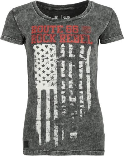 Rock Rebel by EMP Rock Rebel X Route 66 - T-Shirt Dámské tričko černá