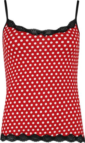 Pussy Deluxe Dotties Classic Top Dámský top cervená/bílá