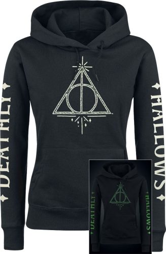 Harry Potter Deathly Hallows Dámská mikina s kapucí černá