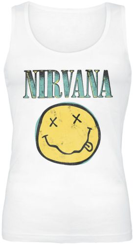 Nirvana Full Smiley Dámský top bílá