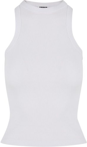 Urban Classics Ladies Racer Back Rib Top Dámský top bílá