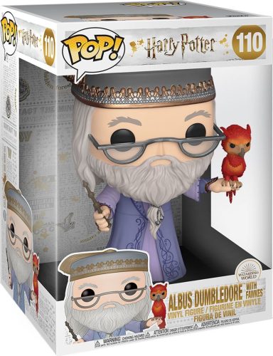 Harry Potter Vinylová figurka č. 110 Dumbledore With Fawkes (Jumbo Pop!) Sberatelská postava standard