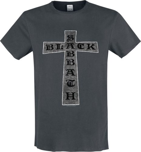 Black Sabbath Amplified Collection - Cross Tričko charcoal