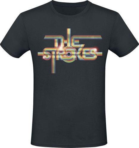 The Strokes Coloured Logo Tričko černá