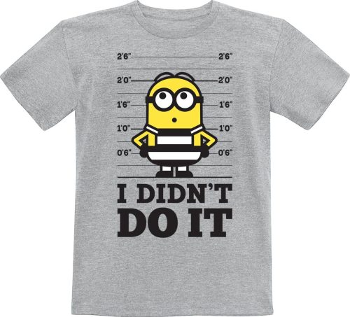 Minions Kids - I Don't Do It detské tricko šedá