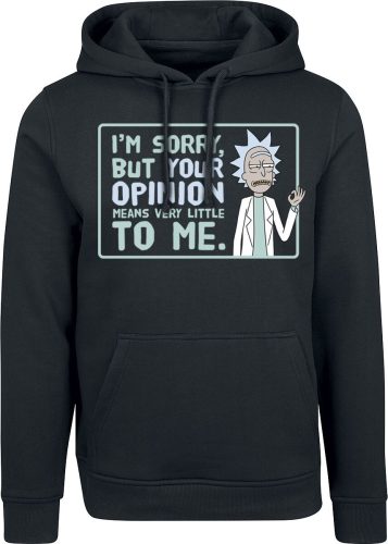 Rick And Morty Your Opinion Mikina s kapucí černá