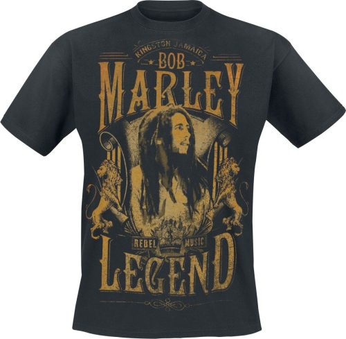 Bob Marley Rebel Legend Tričko černá