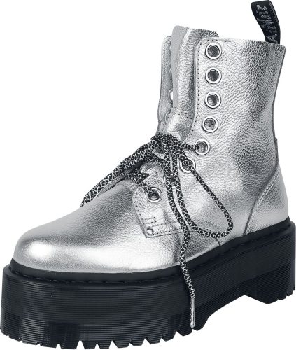 Dr. Martens Jadon Max - Silver Metallic Tumble boty stríbrná