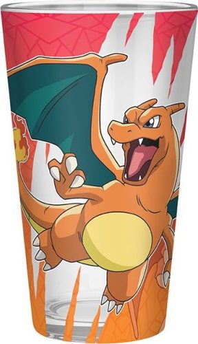 Pokémon Charizard sklenicka transparentní