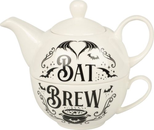 Alchemy England Čajová sada Bat Brew Konvice na čaj bílá/cerná