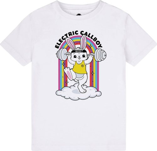 Electric Callboy Metal-Kids - Pump It Bunny detské tricko bílá