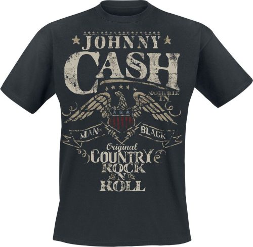 Johnny Cash Original Country Rock n Roll Tričko černá