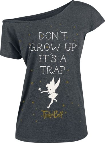 Peter Pan Tinker Bell - Don't Grow Up Dámské tričko tmavě prošedivělá