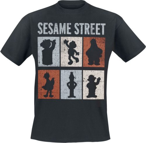 Sesame Street Sesamstraße - Street Characters Tričko černá