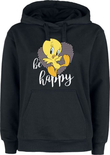 Looney Tunes Be Happy Dámská mikina s kapucí černá