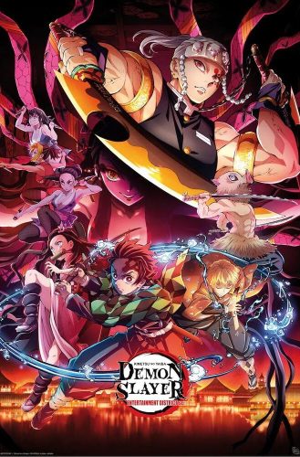 Demon Slayer Entertainment District plakát vícebarevný