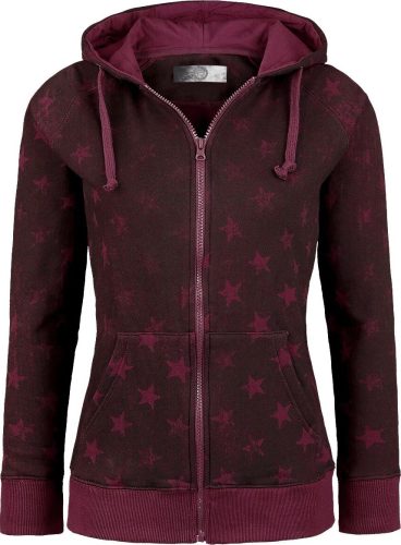 RED by EMP Star Hoodie Jacket Dámská mikina s kapucí na zip bordová